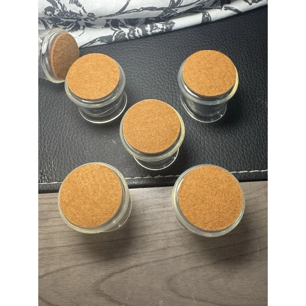 24 Piece Clear Chair Leg Floor Protectors Silicone Stretch Cork Bottom Medium